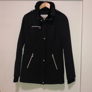 Jessica Simpson black raincoat